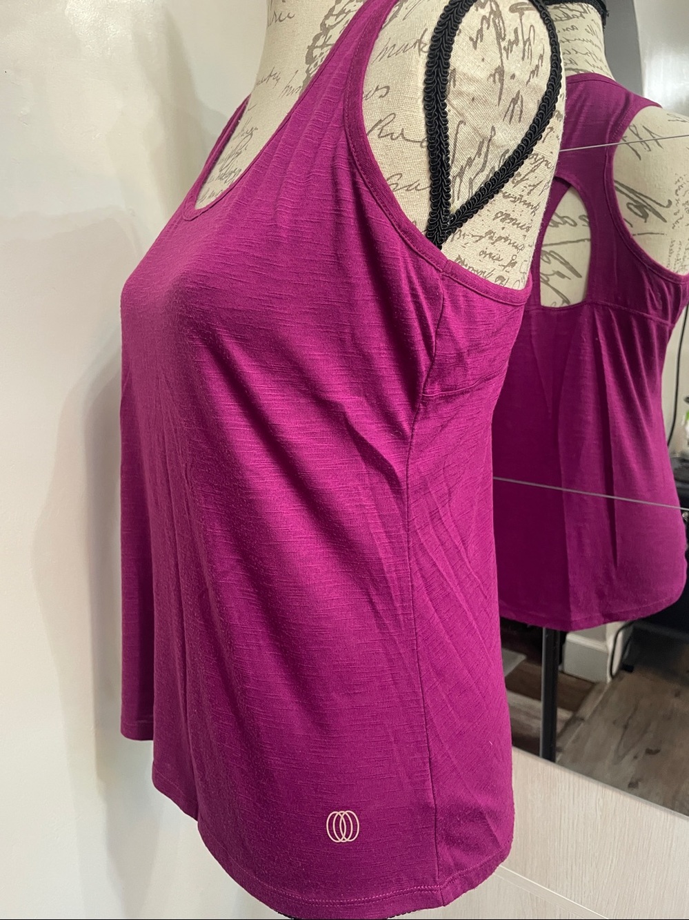 Prana Women's Racerback Tank in Magenta - Picture 5 of 8